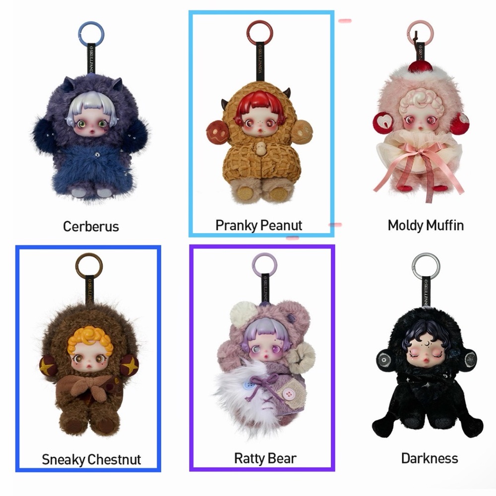 Skullpanda You Found Me! Set of 3 - Ratty Bear - Pranky Peanut - Sneaky Chestnut